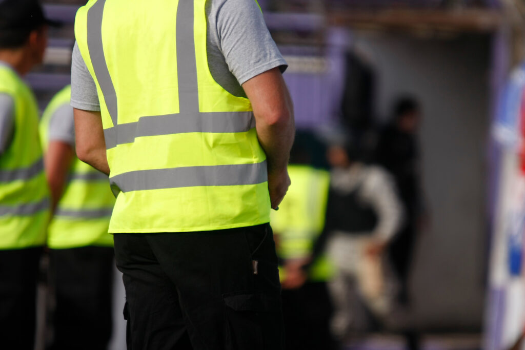 Security staff in sports event